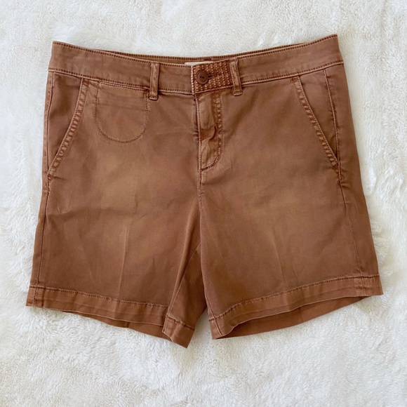 Anthropologie Shorts Chino Tan Camel Brown Casual Size 26 - Picture 4 of 7